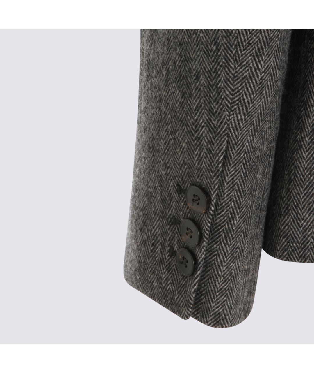 ANTONELLI FIRENZE Серый шерстяной жакет/пиджак, фото 4