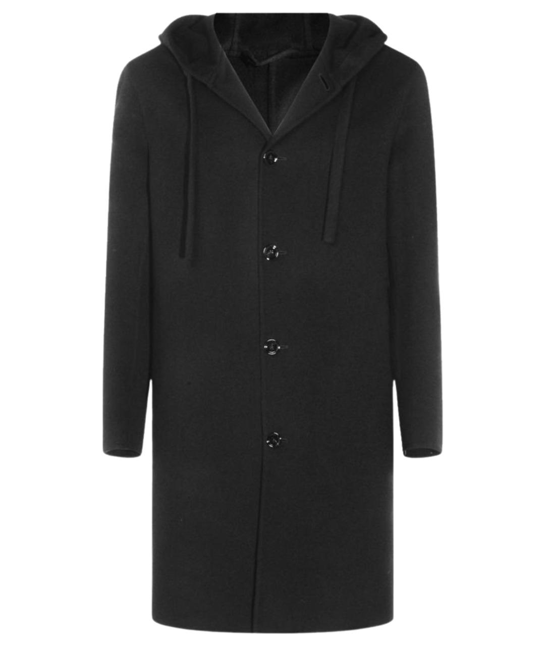 LARDINI Черное шерстяное пальто, фото 1