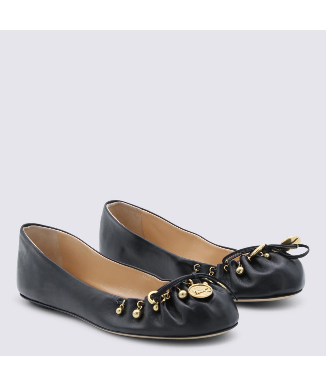 CHLOE Черные кожаные балетки, фото 2