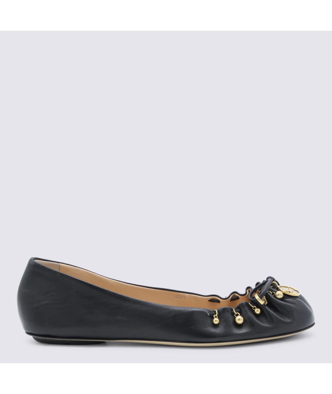 CHLOE Черные кожаные балетки, фото 5