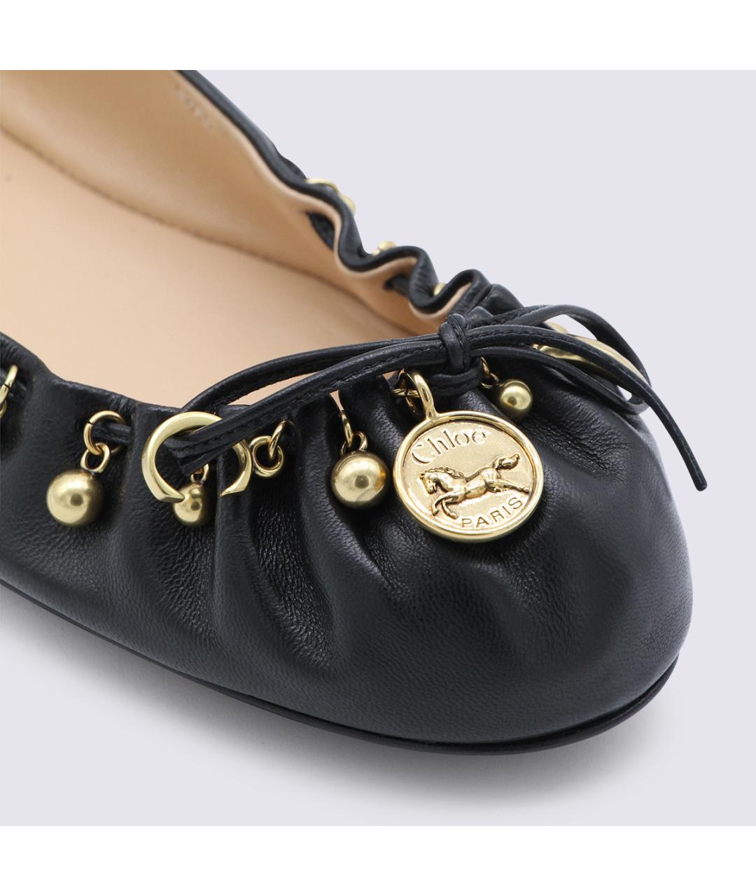 CHLOE Черные кожаные балетки, фото 4