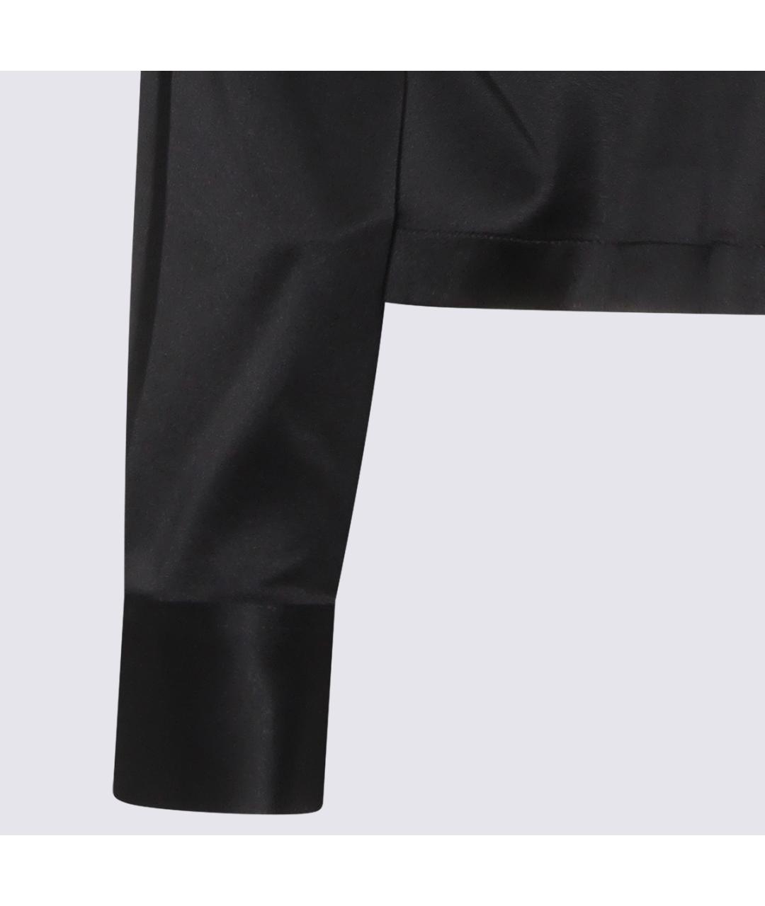 TOM FORD Черная шелковая блузы, фото 3