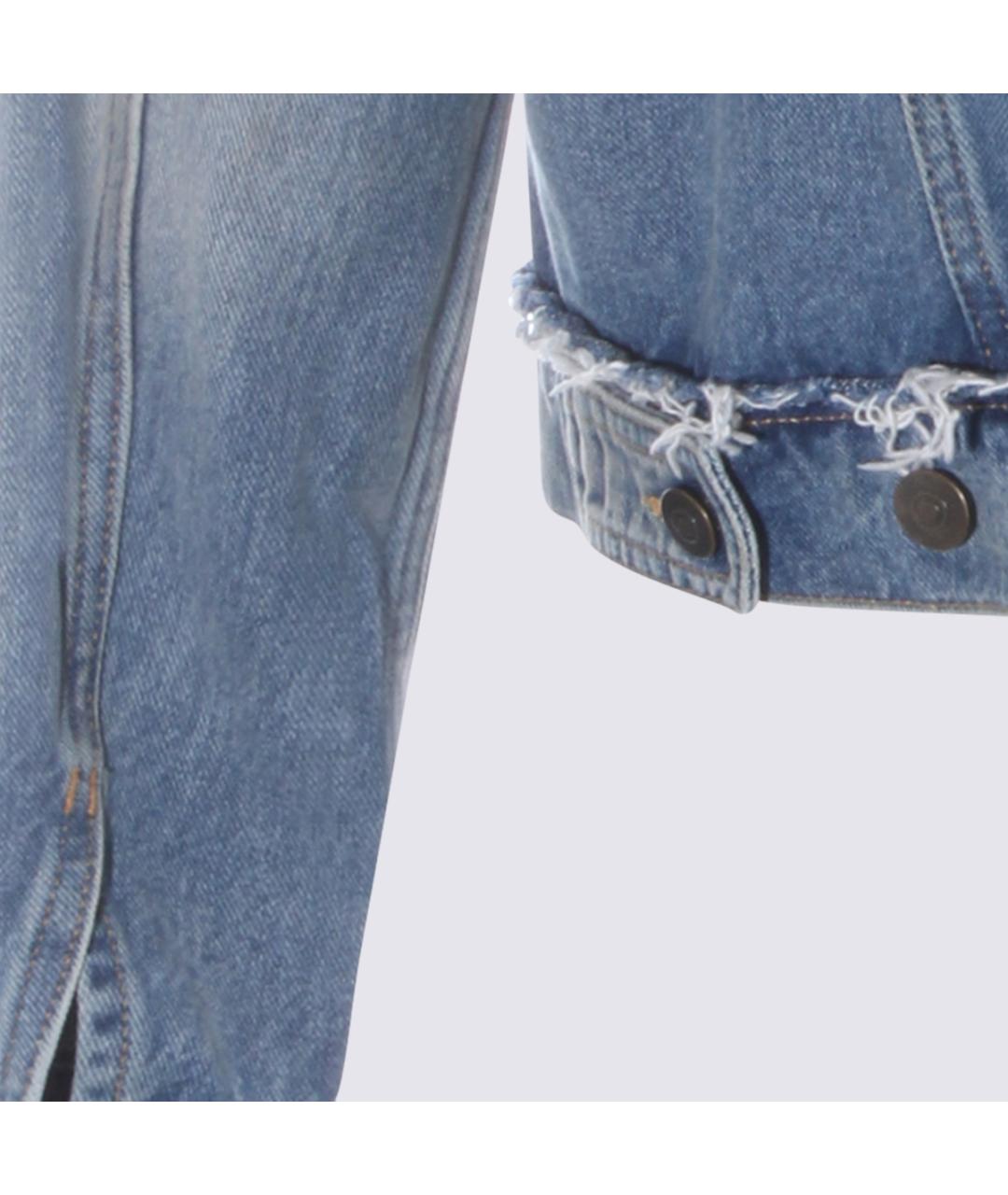 MAISON MARGIELA Голубая хлопковая куртка, фото 4