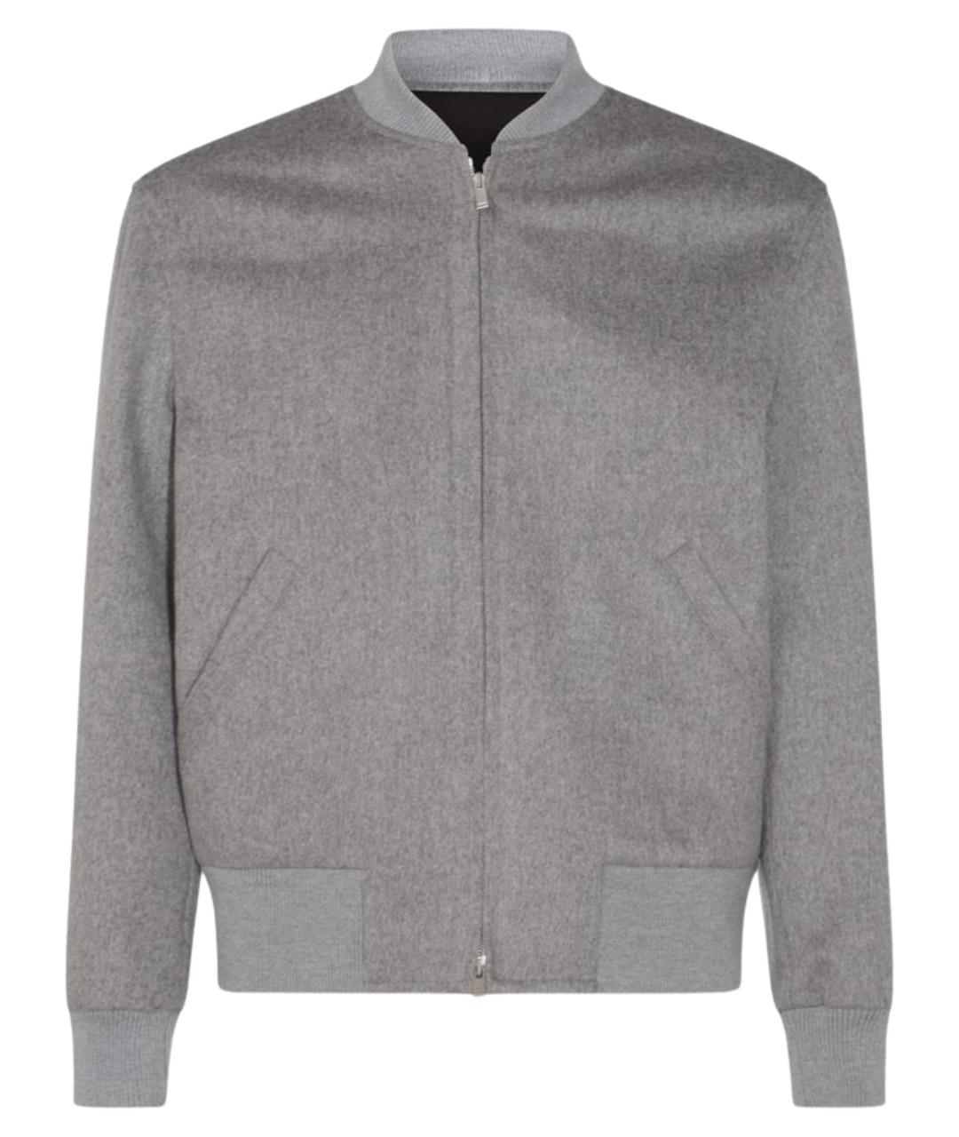 LARDINI Серая шерстяная куртка, фото 1