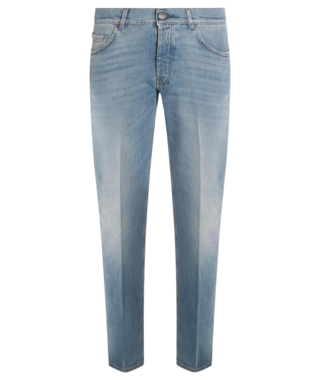 LARDINI Синие хлопковые прямые джинсы, фото 1