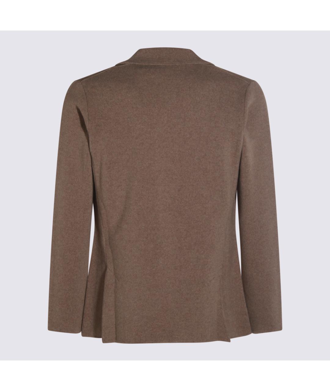 LARDINI Коричневый шерстяной кардиган, фото 2