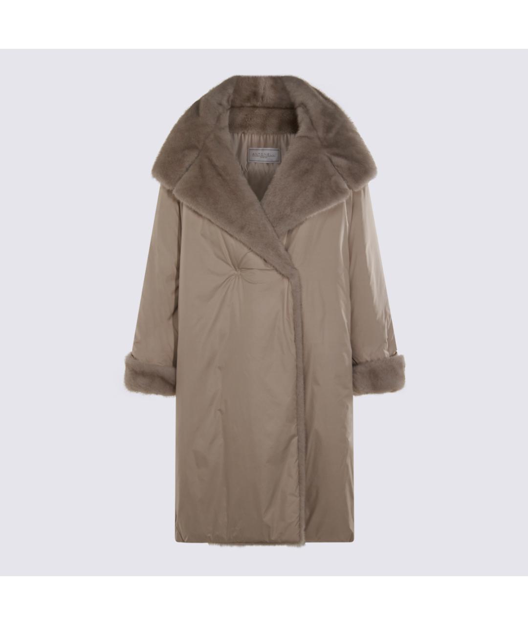 ANTONELLI FIRENZE Бежевое синтетическое пальто, фото 5