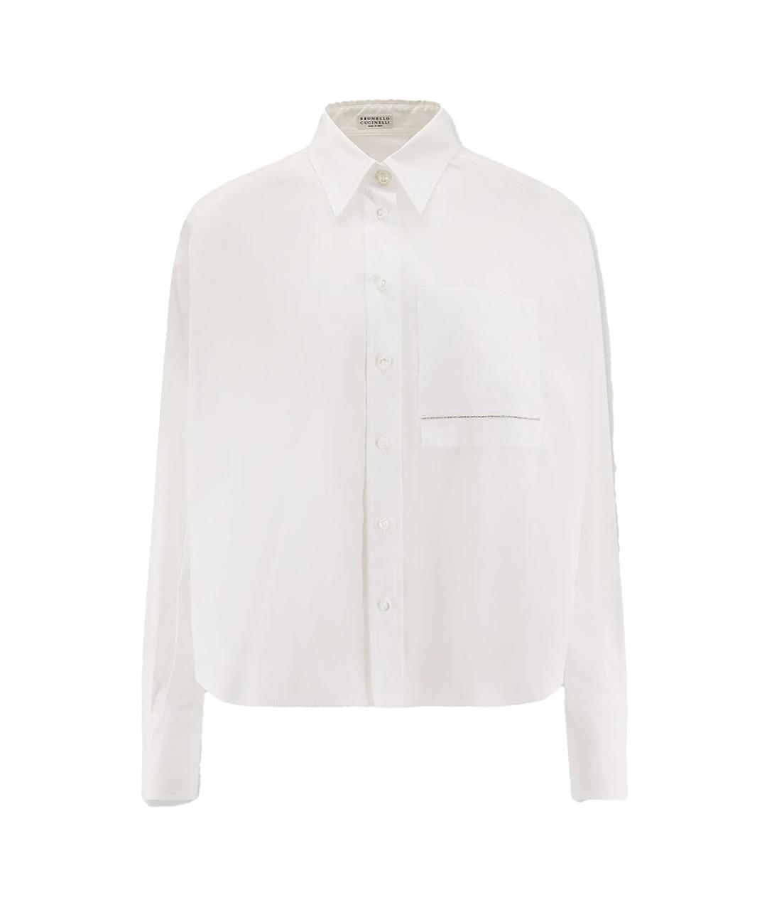 BRUNELLO CUCINELLI Белая хлопковая рубашка, фото 1
