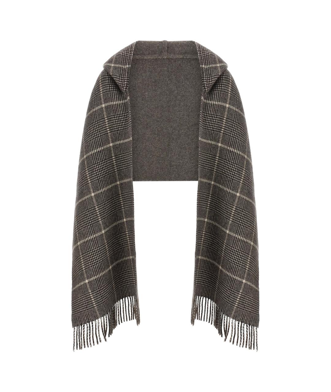 BRUNELLO CUCINELLI Бежевый шерстяной шарф, фото 1