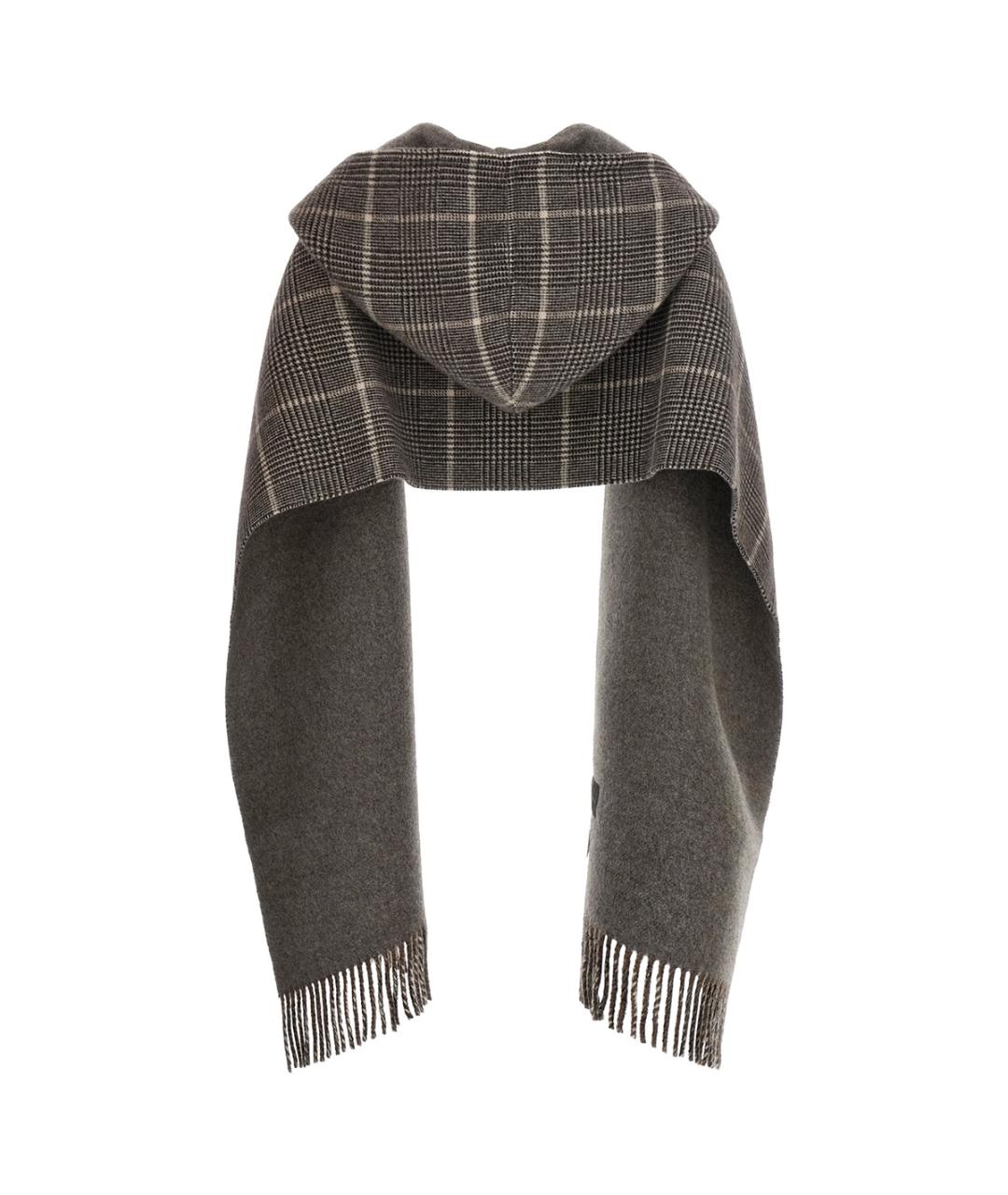 BRUNELLO CUCINELLI Бежевый шерстяной шарф, фото 2