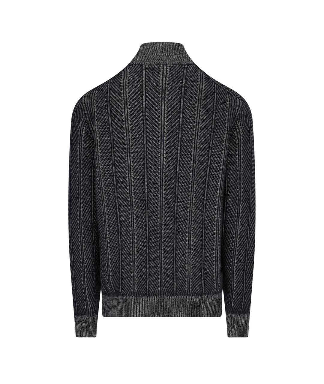 BRUNELLO CUCINELLI Антрацитовый шерстяной джемпер / свитер, фото 2