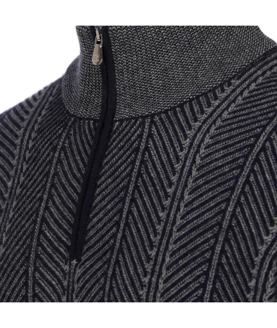 BRUNELLO CUCINELLI Антрацитовый шерстяной джемпер / свитер, фото 3