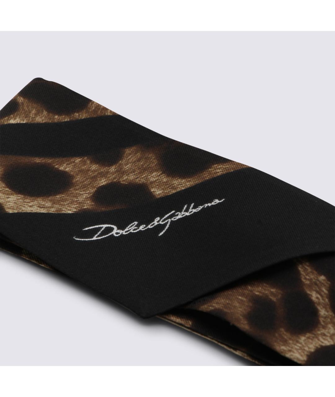 DOLCE&GABBANA Коричневый шарф, фото 2