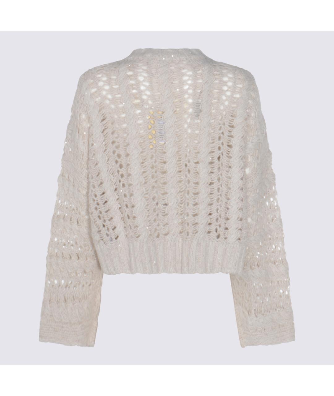 ANTONELLI FIRENZE Бежевый шерстяной джемпер / свитер, фото 2