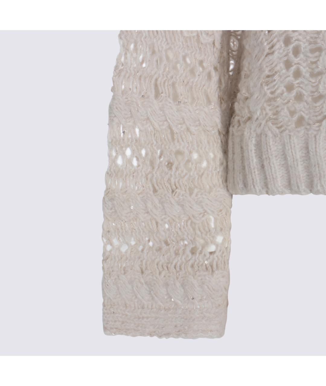 ANTONELLI FIRENZE Бежевый шерстяной джемпер / свитер, фото 3