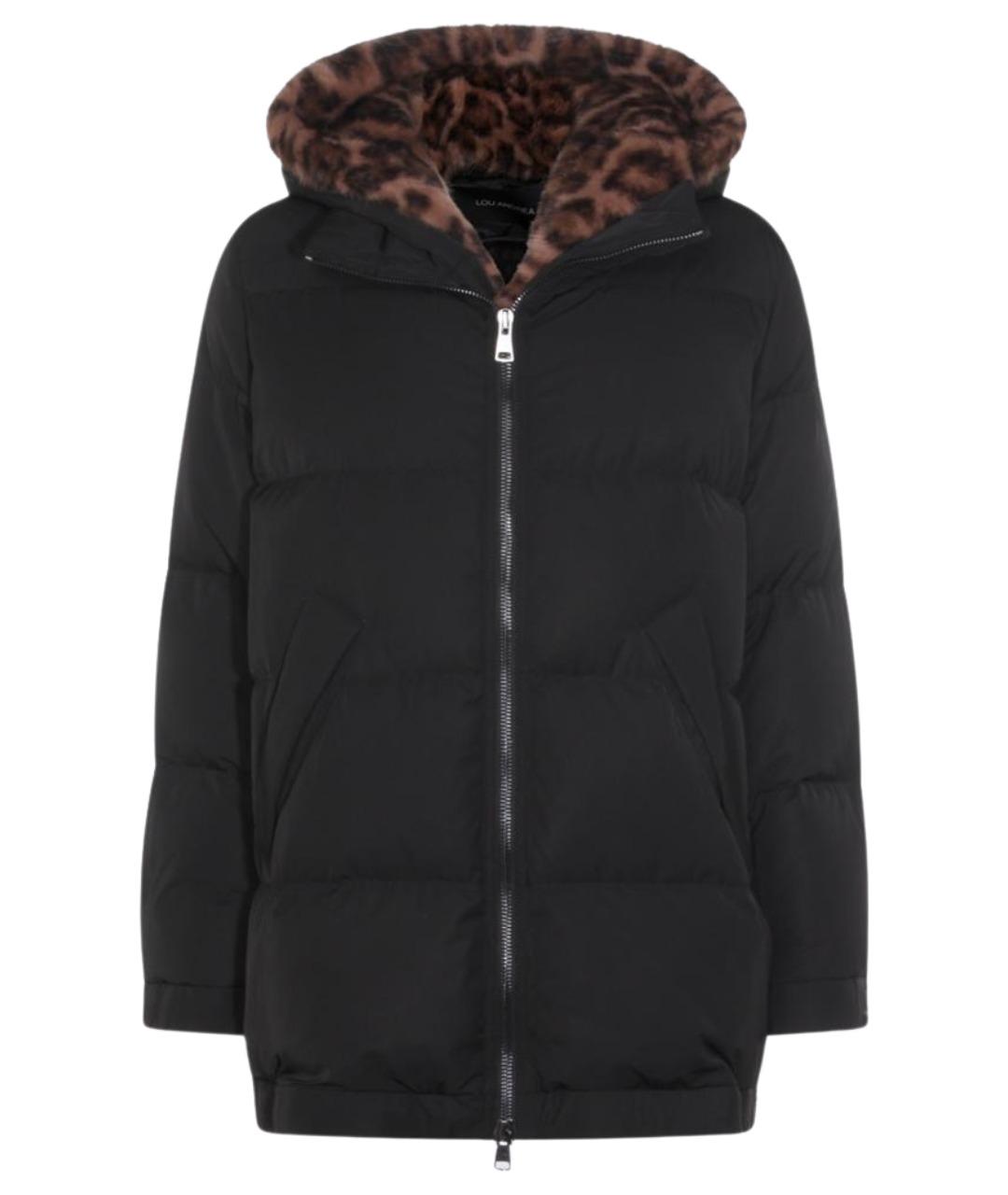 LOU ANDREA Черный полиэстеровый пуховик, фото 1