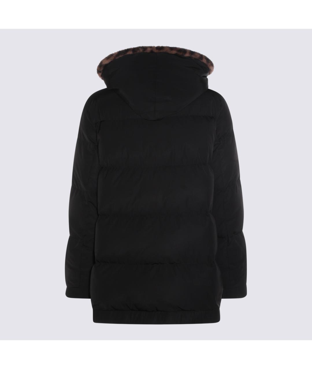 LOU ANDREA Черный полиэстеровый пуховик, фото 2