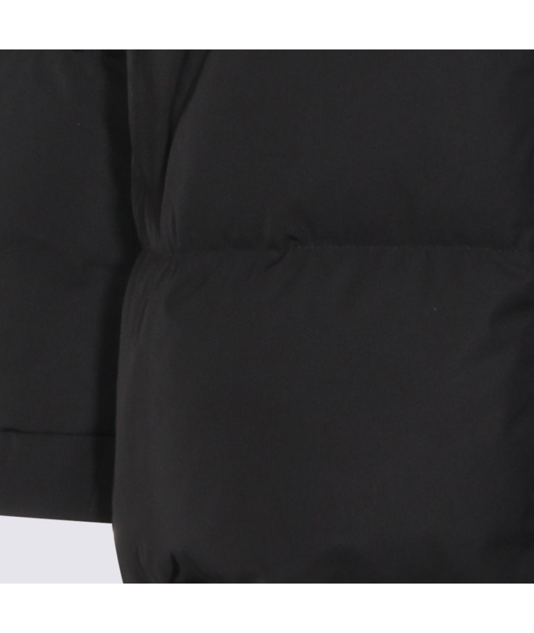 LOU ANDREA Черный полиэстеровый пуховик, фото 4