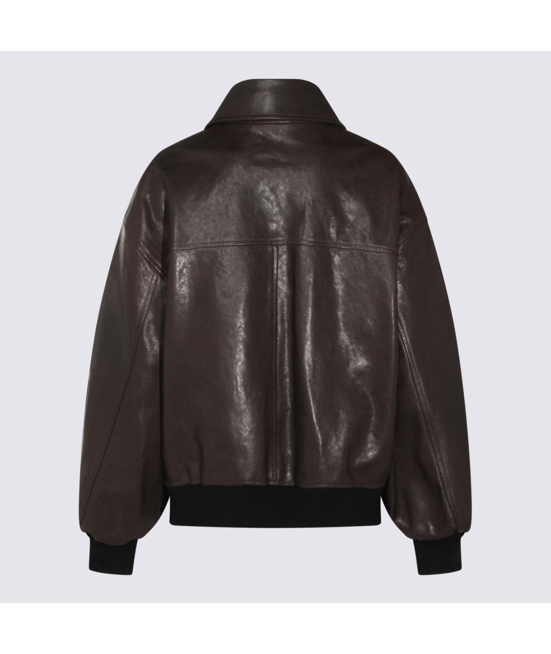 KHAITE Коричневая кожаная куртка, фото 2