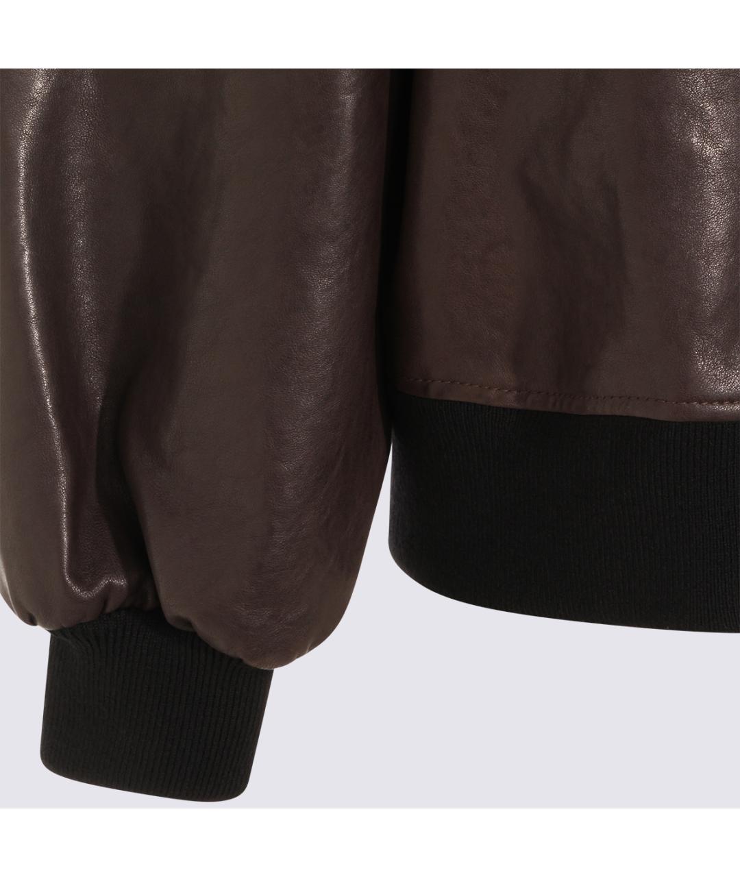 KHAITE Коричневая кожаная куртка, фото 3