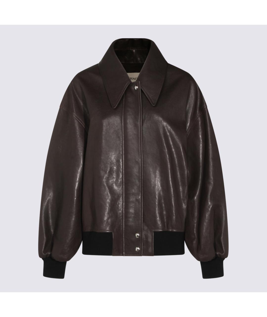 KHAITE Коричневая кожаная куртка, фото 5