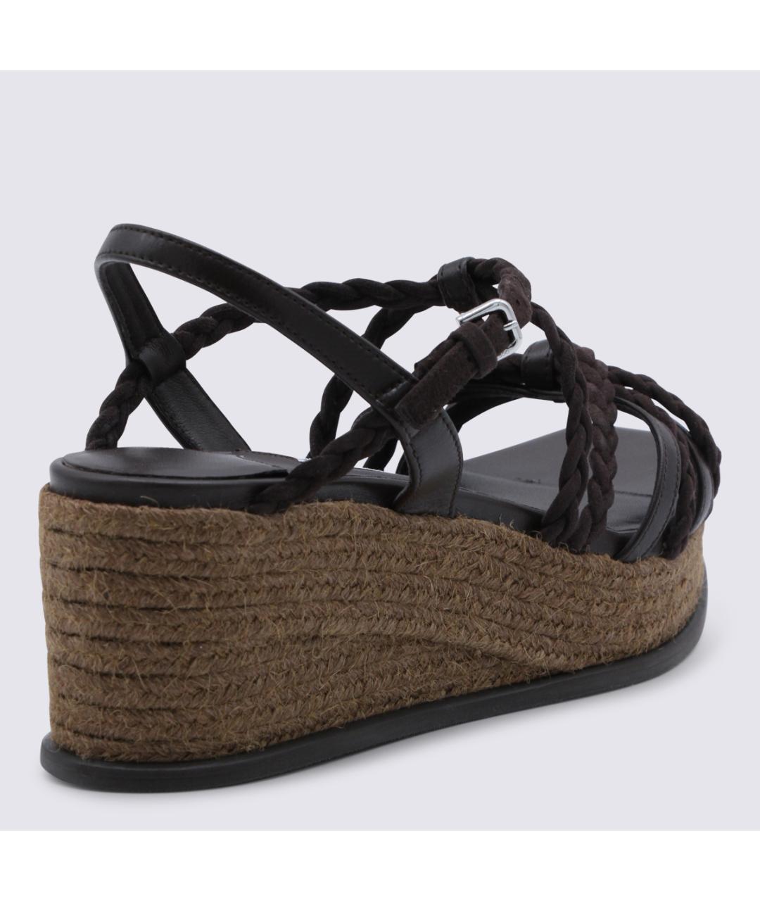 JIMMY CHOO Коричневые кожаные босоножки, фото 3