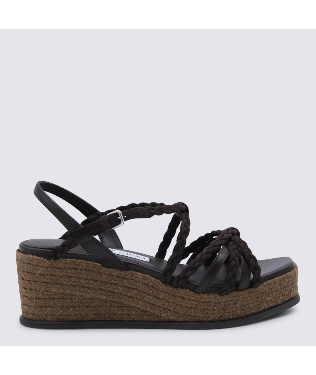 JIMMY CHOO Коричневые кожаные босоножки, фото 5