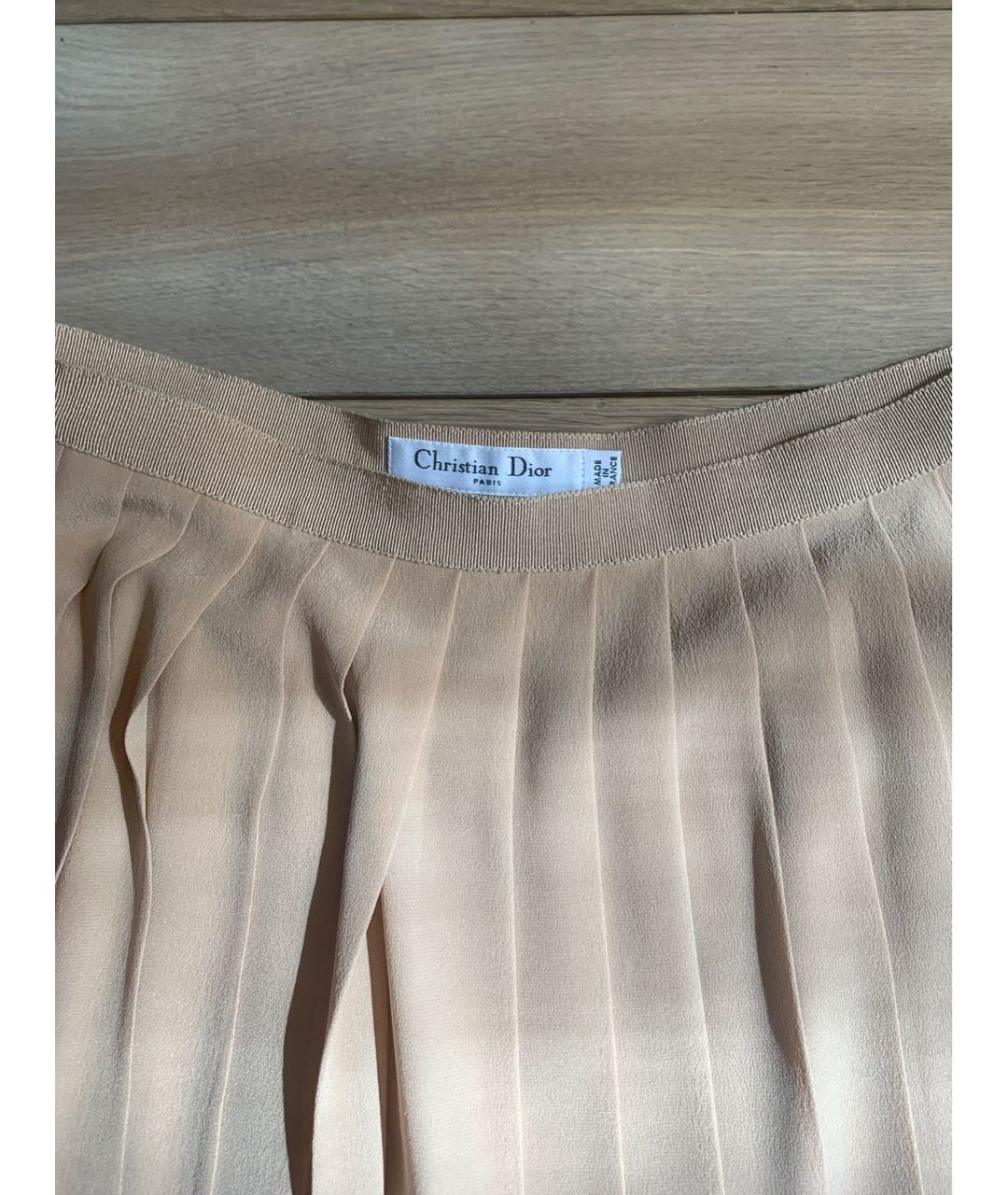 CHRISTIAN DIOR PRE-OWNED Бежевая атласная юбка макси, фото 2