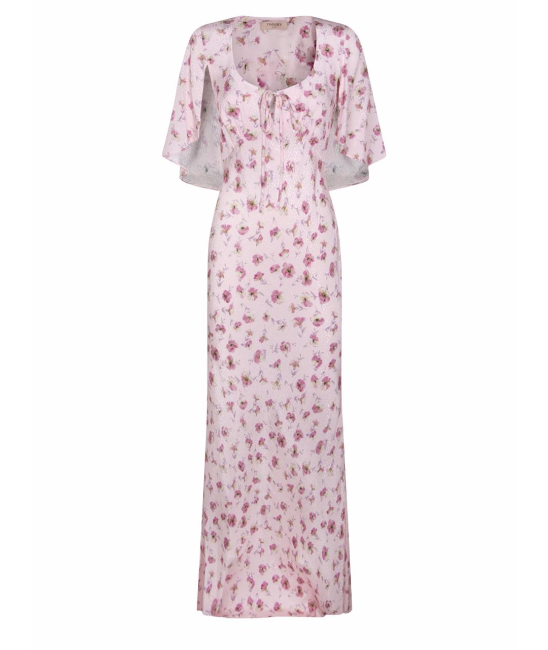 TWIN-SET Розовое вискозное повседневное платье, фото 1