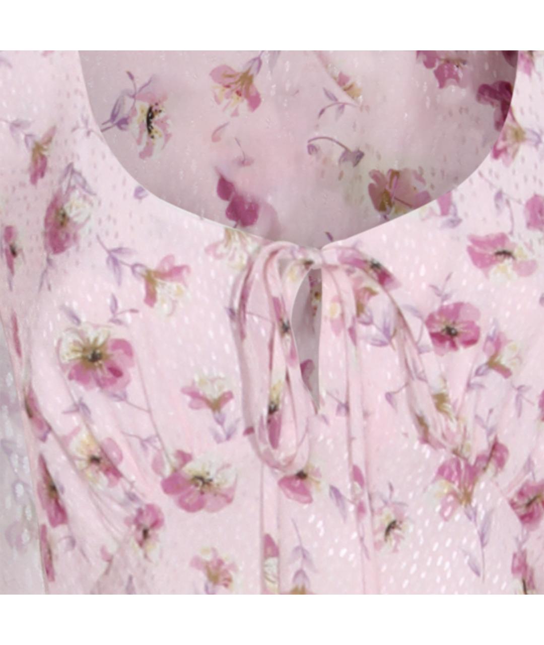 TWIN-SET Розовое вискозное повседневное платье, фото 3