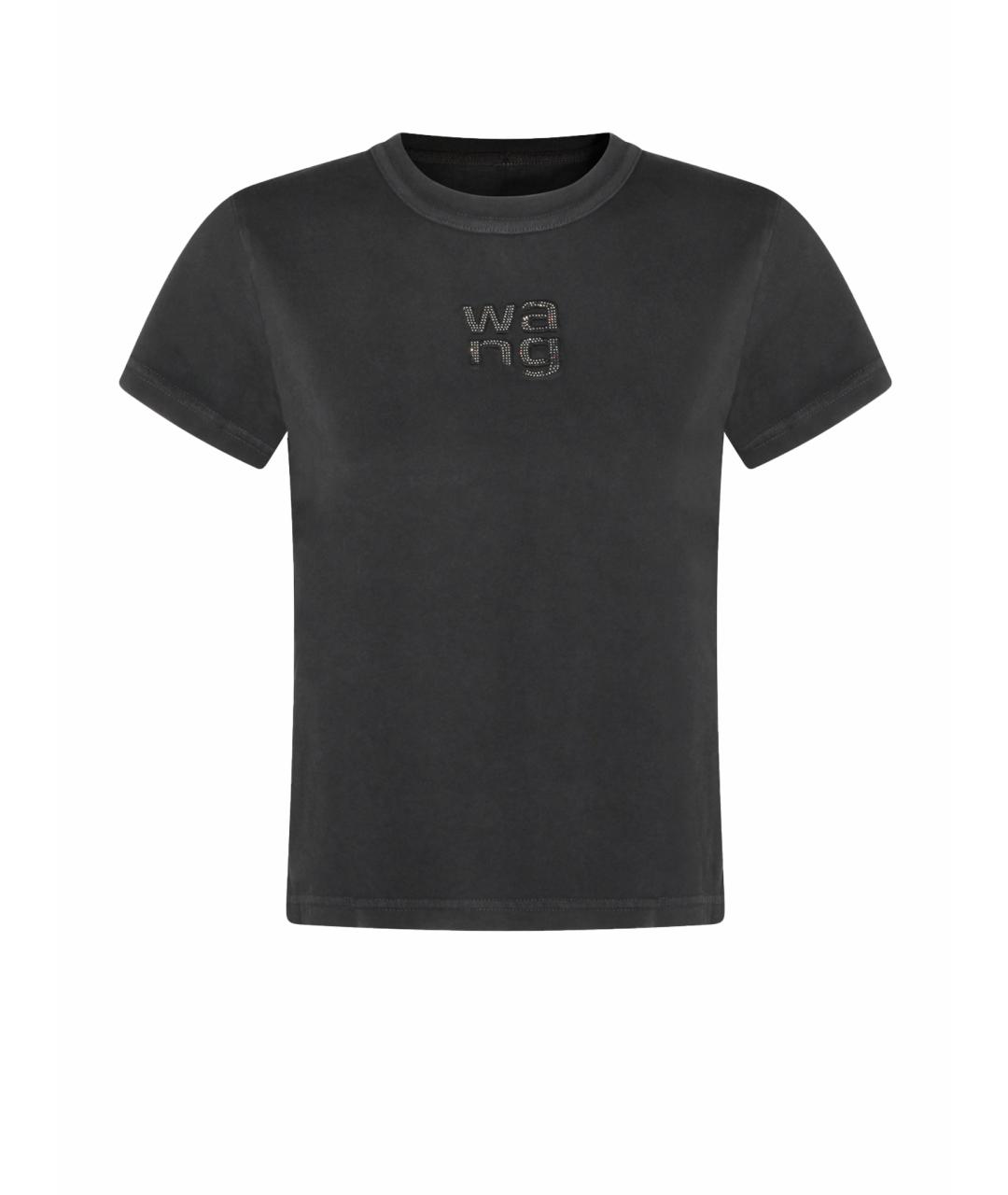 ALEXANDER WANG Черная хлопковая футболка, фото 1