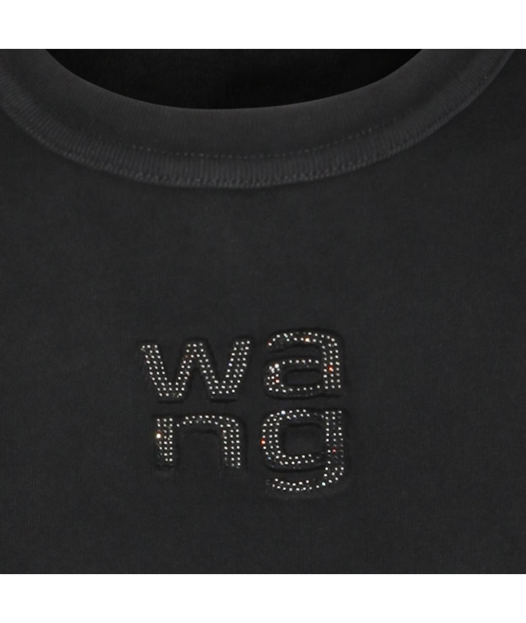 ALEXANDER WANG Черная хлопковая футболка, фото 3