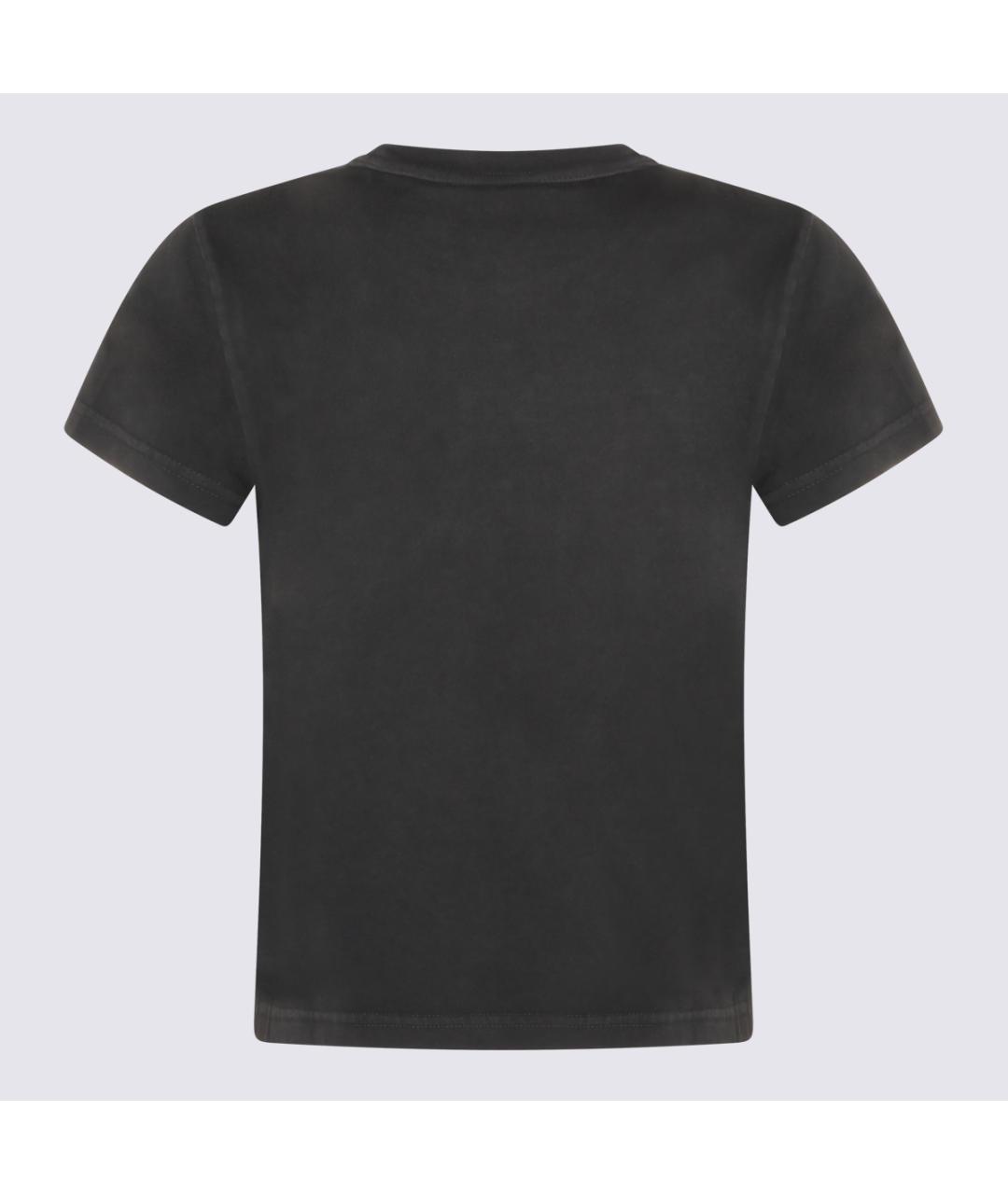 ALEXANDER WANG Черная хлопковая футболка, фото 2
