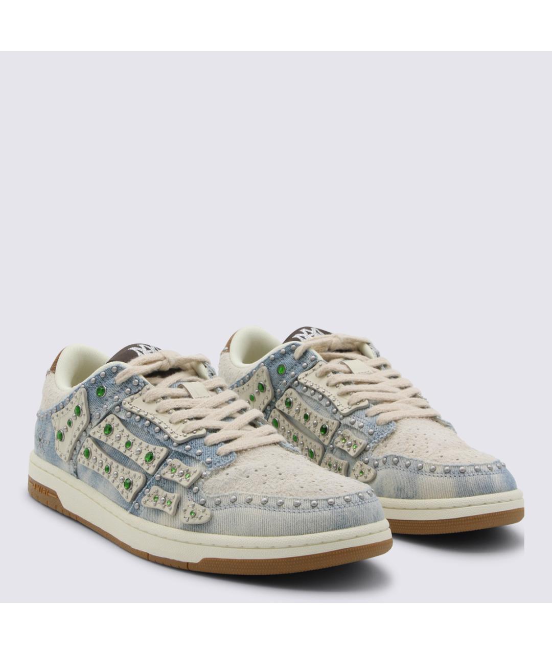 AMIRI Синие текстильные низкие кроссовки / кеды, фото 2