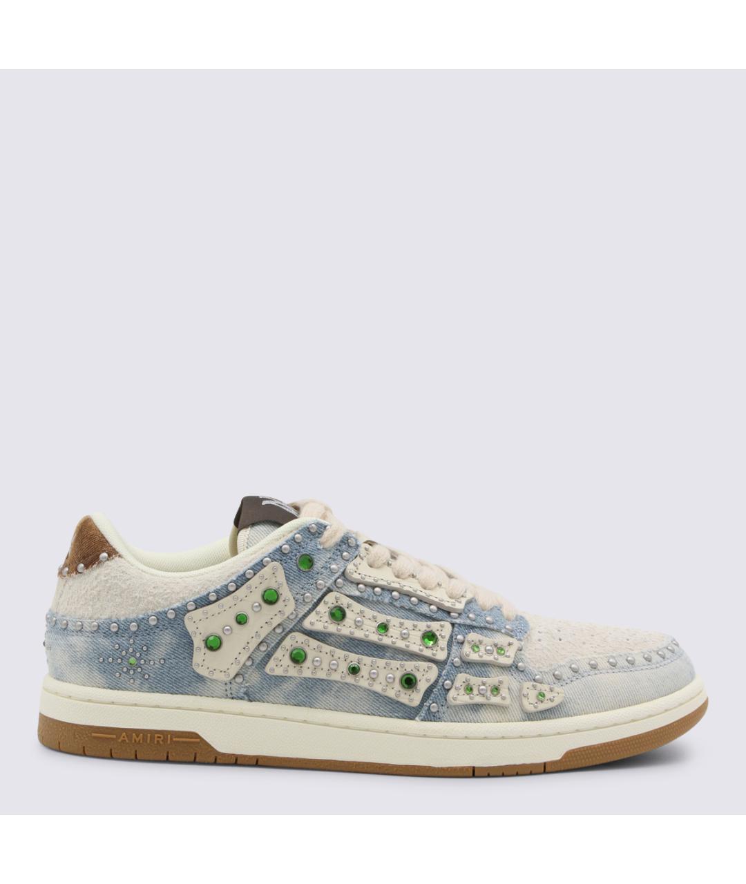 AMIRI Синие текстильные низкие кроссовки / кеды, фото 5
