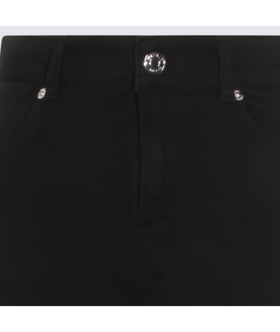 TWIN-SET Черные хлопковые джинсы клеш, фото 3