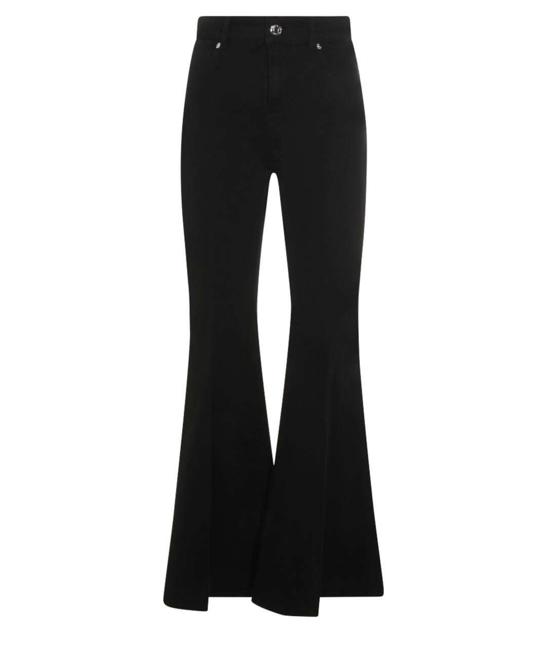 TWIN-SET Черные хлопковые джинсы клеш, фото 1