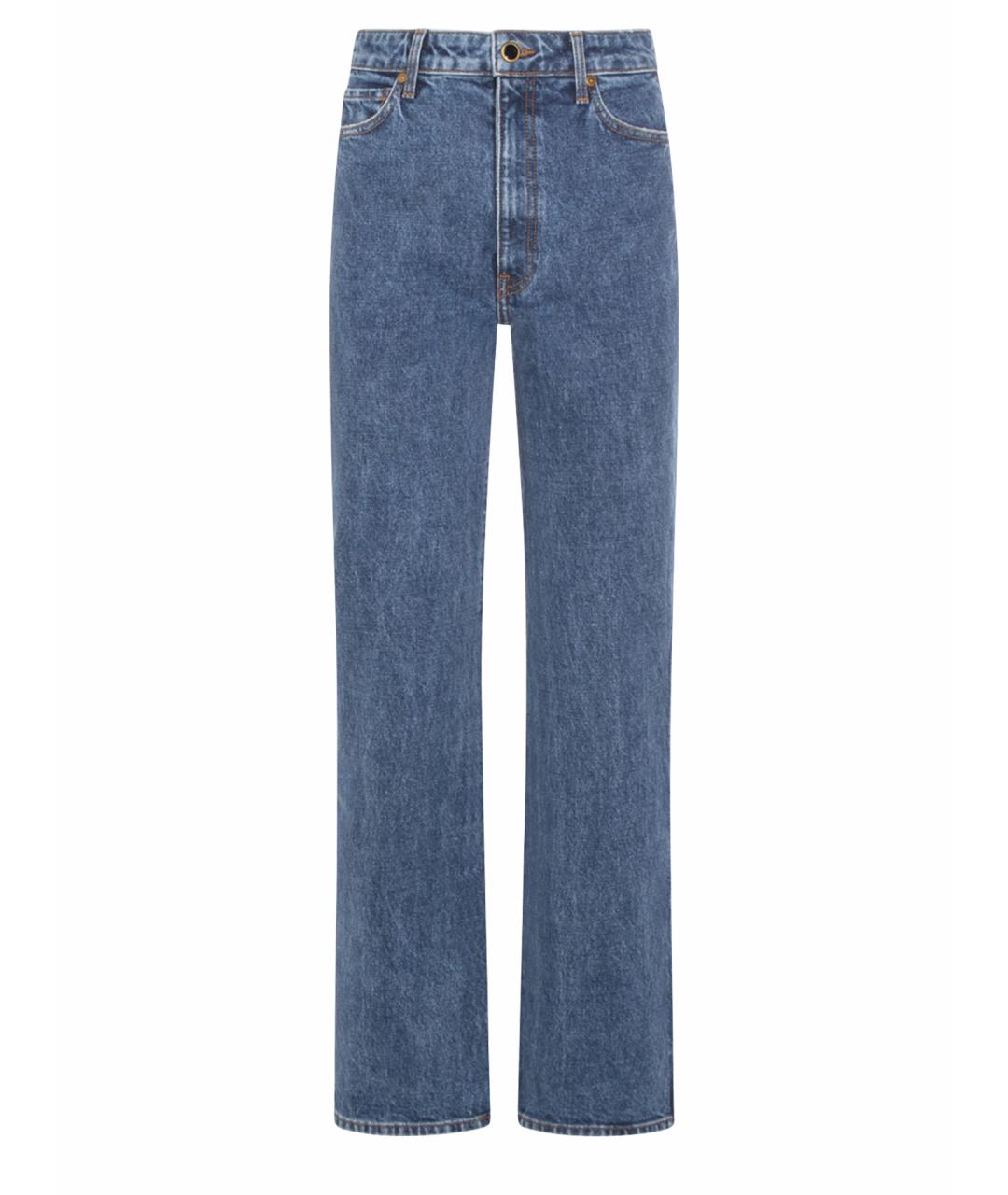 KHAITE Синие хлопковые прямые джинсы, фото 1