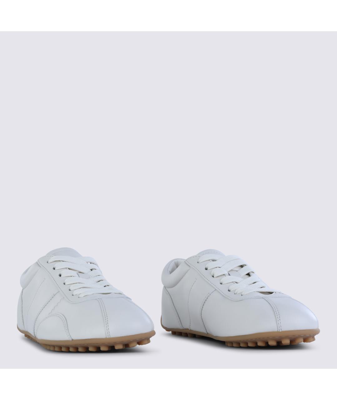 TOD'S Белые кожаные кроссовки, фото 2