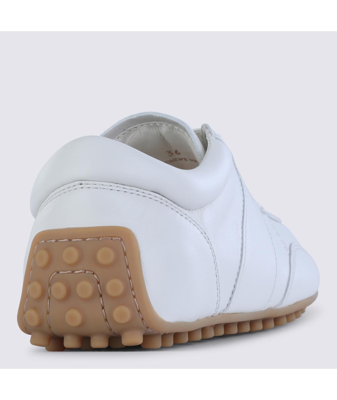 TOD'S Белые кожаные кроссовки, фото 3