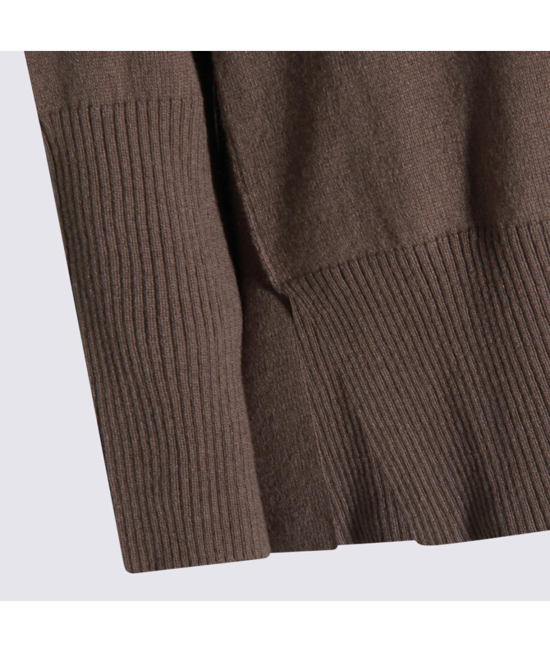 ANTONELLI FIRENZE Коричневый шерстяной джемпер / свитер, фото 3