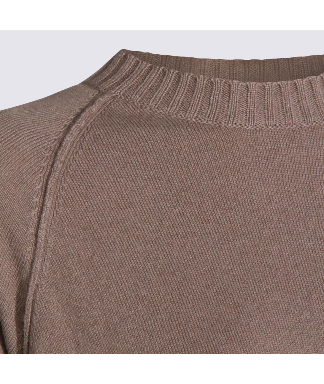 ANTONELLI FIRENZE Коричневый шерстяной джемпер / свитер, фото 4