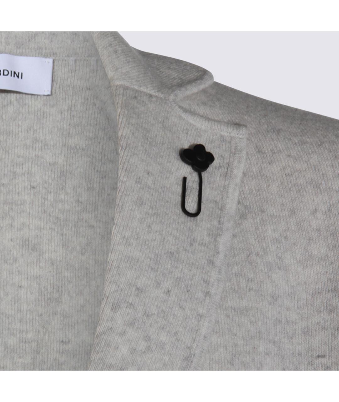 LARDINI Серый шерстяной кардиган, фото 3