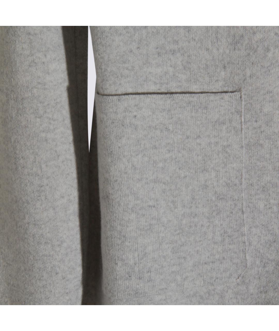 LARDINI Серый шерстяной кардиган, фото 4