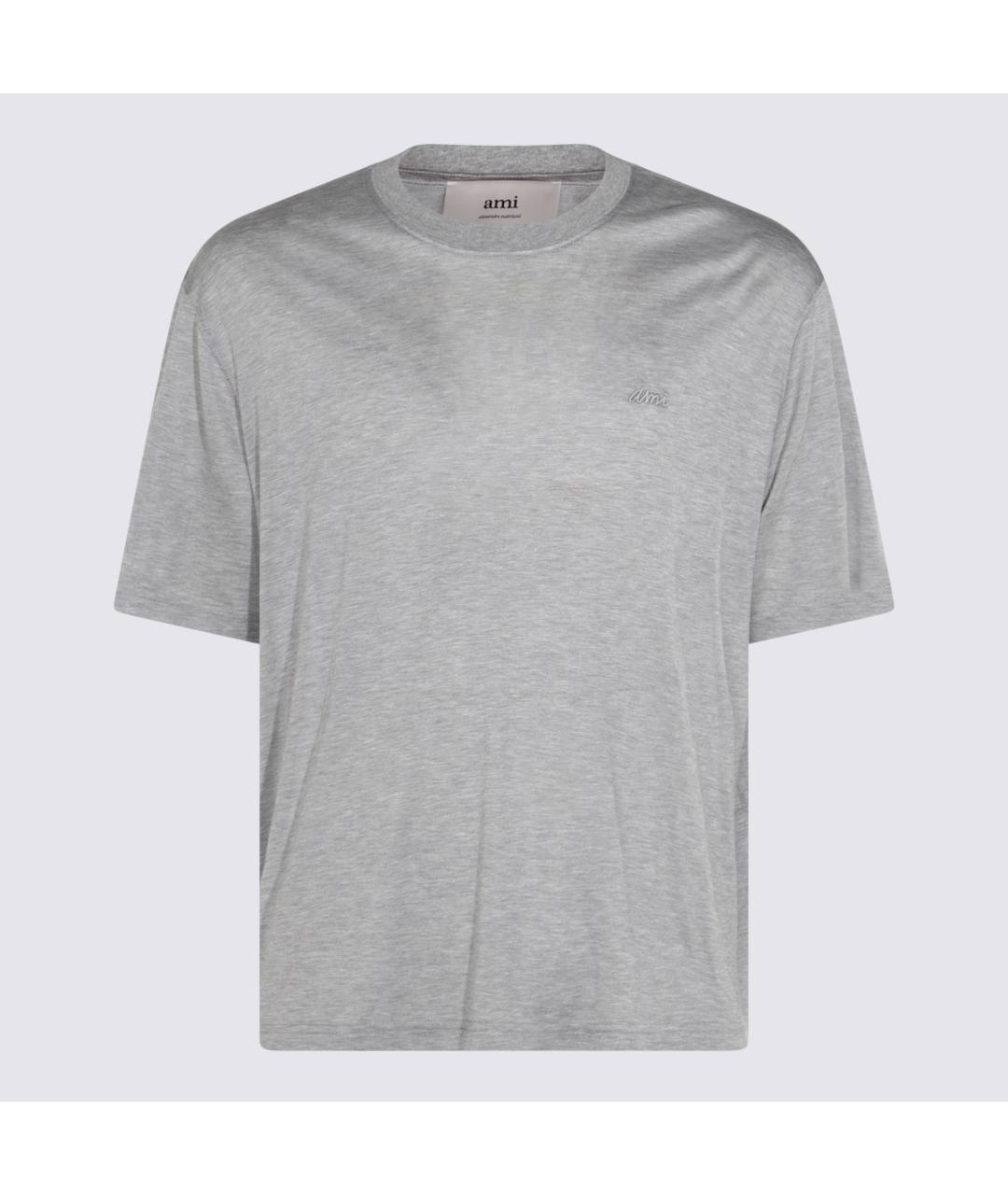 Ami Paris Серая хлопковая футболка, фото 1