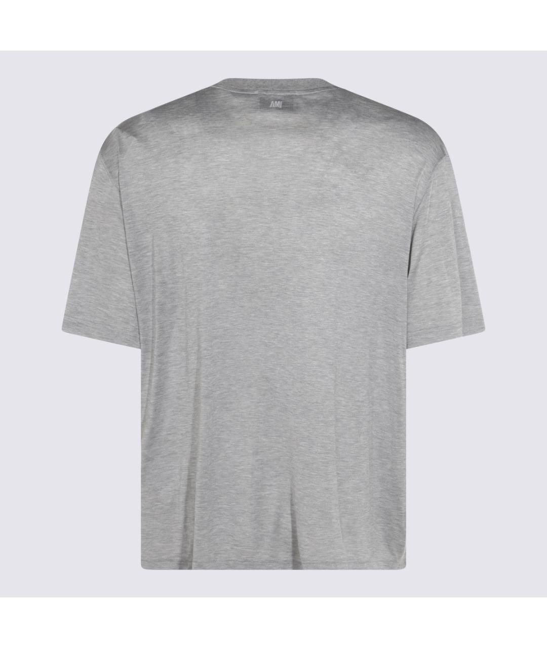 Ami Paris Серая хлопковая футболка, фото 2