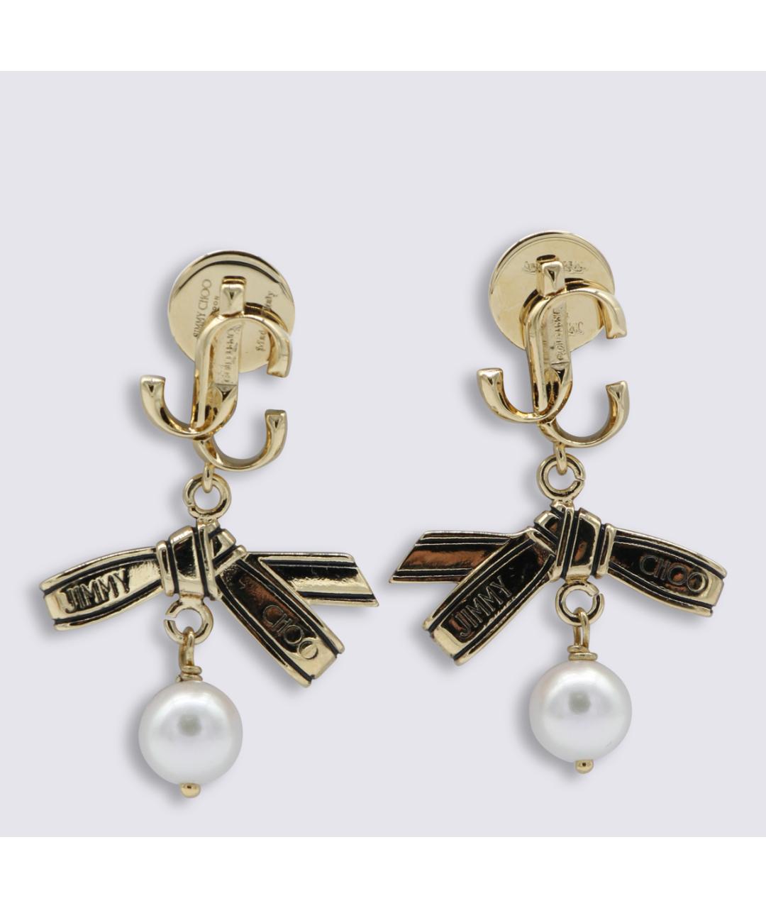 JIMMY CHOO Золотые латунные серьги, фото 3