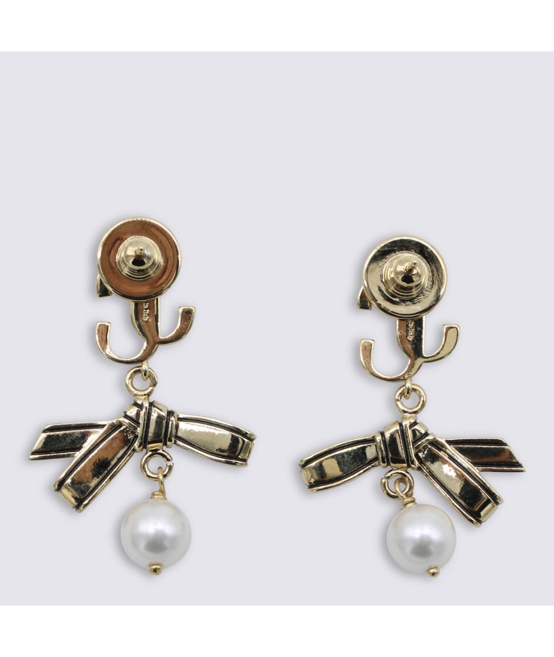 JIMMY CHOO Золотые латунные серьги, фото 2