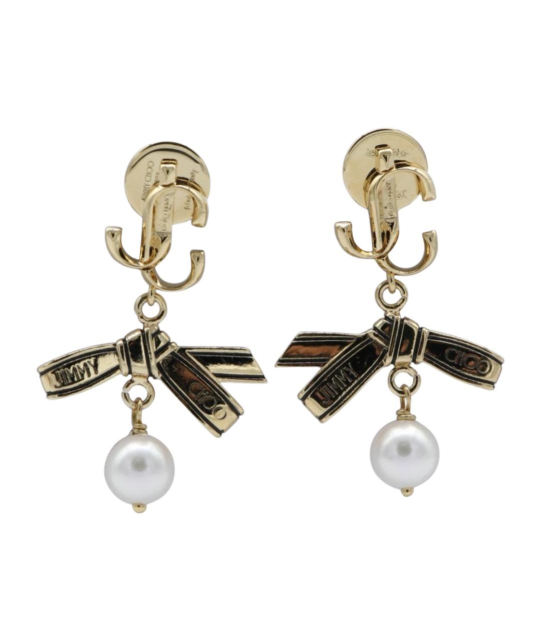 JIMMY CHOO Золотые латунные серьги, фото 1