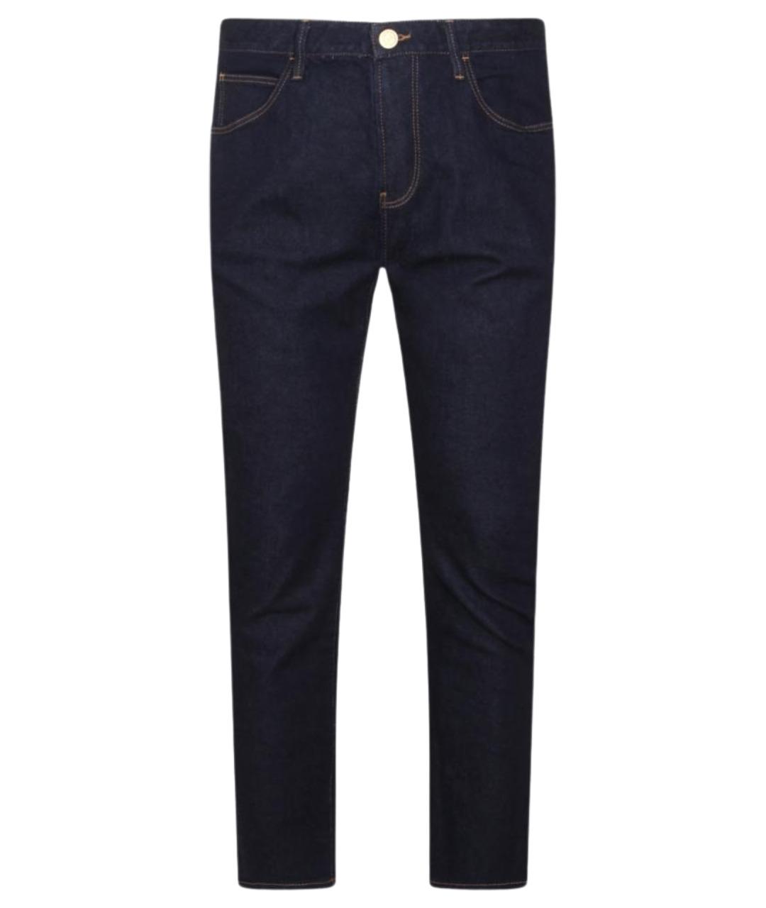 GIORGIO ARMANI Синие хлопковые джинсы скинни, фото 1